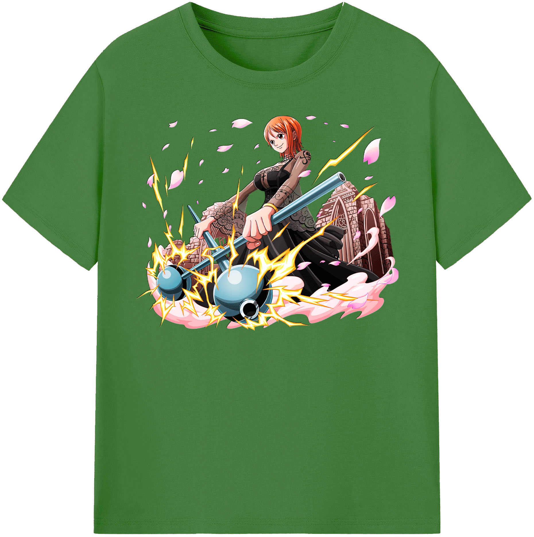（画像用） ワンピース ナミ ONE PIECE Nami レディースカジュアルプリントTシャツ（綿100％）